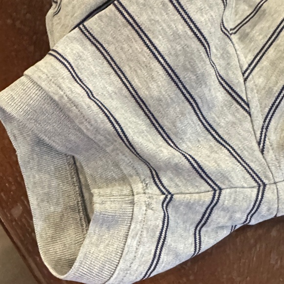 Vintage Tommy Hilfiger Gray and Navy Striped Polo Shirt - Picture 9 of 9